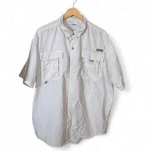 Columbia PFG - Men's Button Down Fishing Shirt - White - XL Tall - Omni-Shade